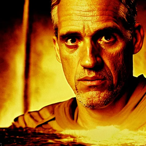 Prompt: jordan peterson as captain benjamin in apocalypse now, 8k resolution, full HD, cinematic lighting, award winning, anatomically correct