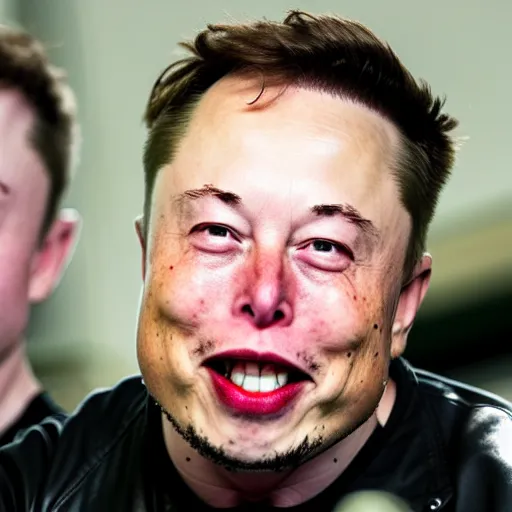 Prompt: Elon Musk crying because he realized the moon isn’t made of cheese