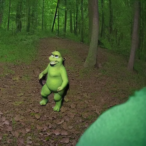 Shrek in swamp trailcam