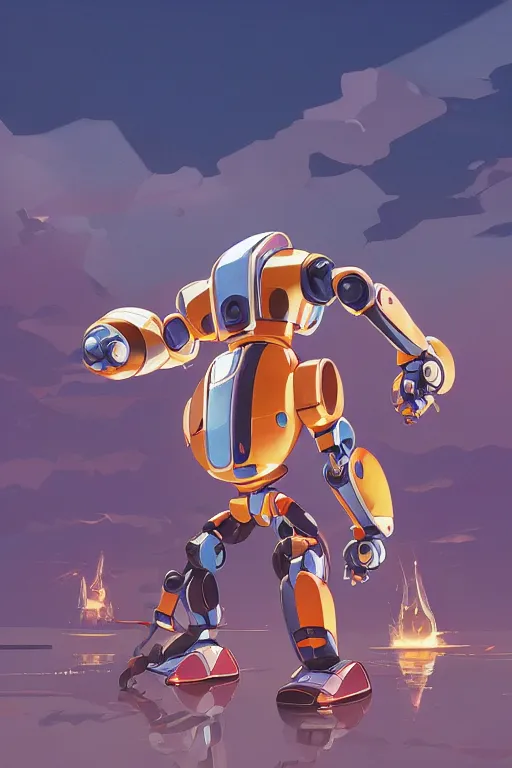 Image similar to metabots medabots medarotto medarot robot minimalist comics, behance hd by jesper ejsing, by rhads, makoto shinkai and lois van baarle, ilya kuvshinov, rossdraws global illumination ray tracing hdr radiating a glowing aura