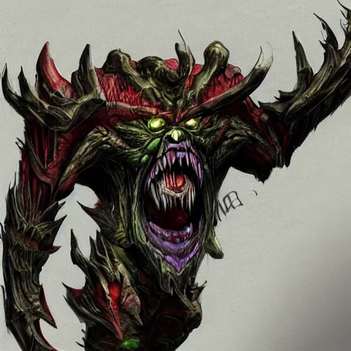 Prompt: concept art of monster from quake 4