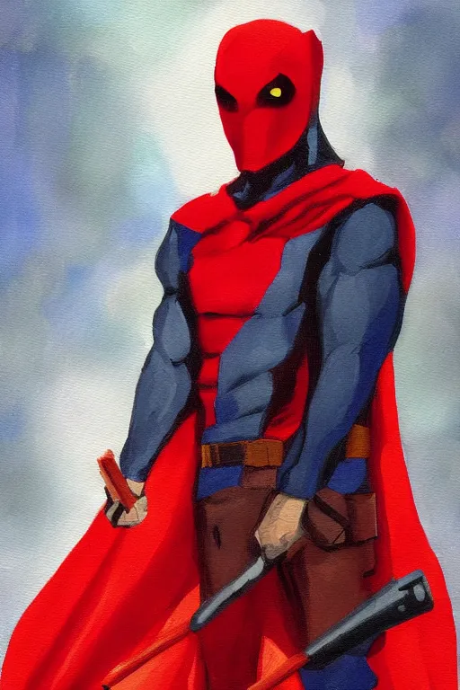 Image similar to red hood painting