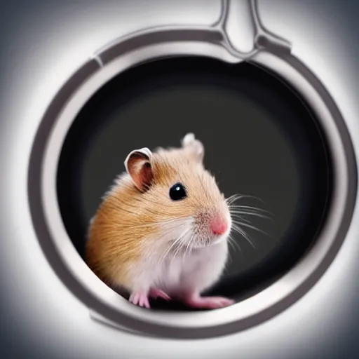 Prompt: a hamster in a microwave photo - realistic 4 k