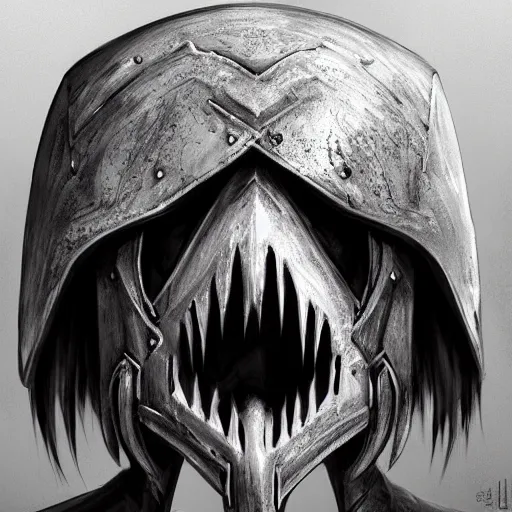 Image similar to grimdark blanchitsu helmet, terrifying, grimdark, photorealistic, closeup, symmetrical, artstation