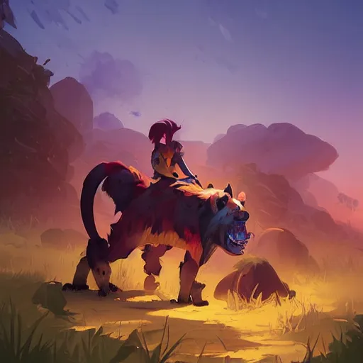 Image similar to painting gnoll raiding party smooth median photoshop filter cutout vector, behance hd by jesper ejsing, by rhads, makoto shinkai and lois van baarle, ilya kuvshinov, rossdraws global illumination