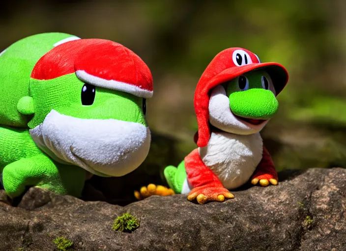 Image similar to national geographic wildlife photo of real life yoshi yoshi in real life in the wild, 8 k, 8 5 mm f 5. 6