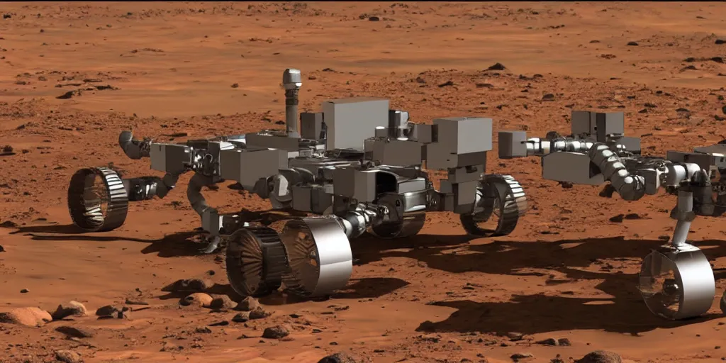 Prompt: photo of cybermorphic robotic drone for mars exploration industrial design