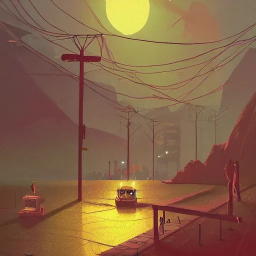 Image similar to rio de janeiro by simon stalenhag