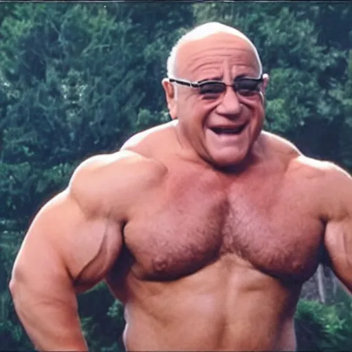 Prompt: muscular herculean danny devito