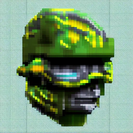 Prompt: master chief, low poly count, 8 bit