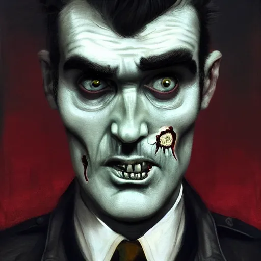 Prompt: portrait of a young and handsome zombie morrissey as a zombie with cuts and with a large quiff and thick eyebrows, 7 days to die zombie, fine art, award winning, intricate, elegant, sharp focus, cinematic lighting, digital painting, 8 k concept art, art by z. w. gu, art by brom, art by michael hussar, 8 k