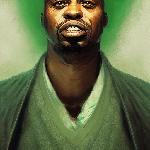 Prompt: uncle ruckus wearing a green cardigan portrait greg rutkowski Dragan Bibin Pete Mohrbacher Raymond Swanlandy stephan matiniere