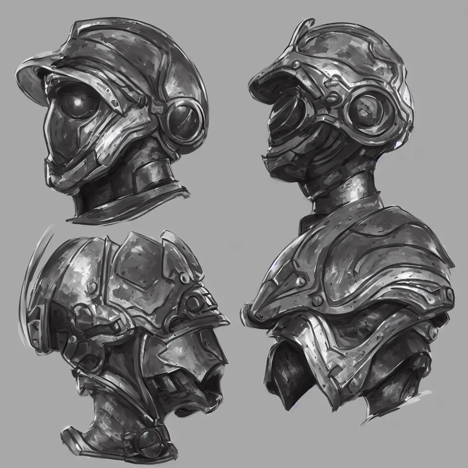 Image similar to front view epic mechanical headgear combat goggle vision helmet highly detailed, digital painting, hyper concept art, smooth, sharp focus, simple draft aaa unreal artstation