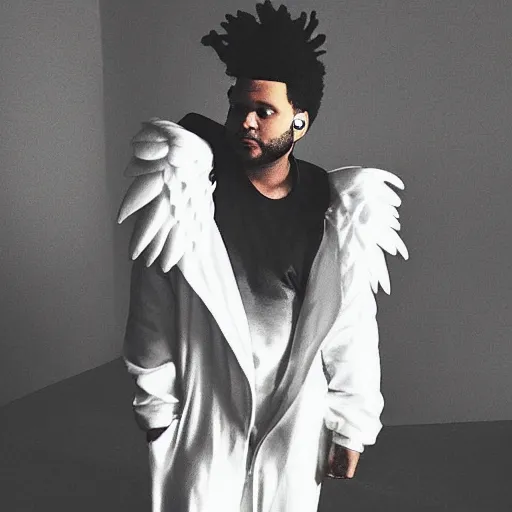 Image similar to the weeknd as an angel