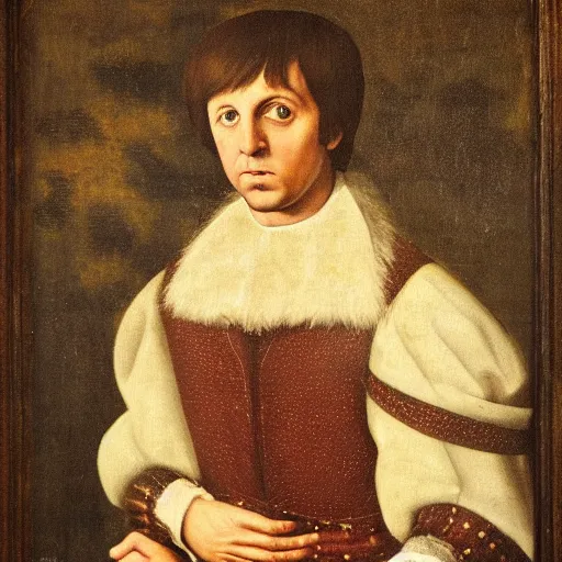 Prompt: renaissance era portrait of paul mccartney