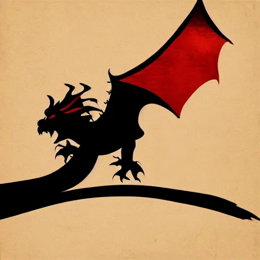 Image similar to “fire breathing dragon, Silhouette”