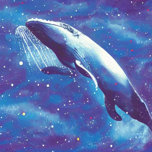 Image similar to a whale in space