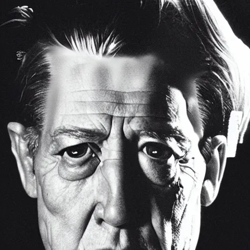 Prompt: movie still of a cyborg, facial expression, cinematic composition, cinematic light, surreal cinema, by david lynch,