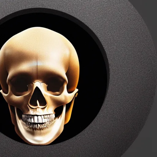 Image similar to a cross section of donald trump's skull containing a small man in a reclining chair