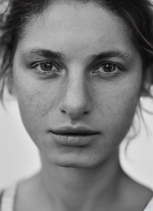 Prompt: portrait of a beautiful 20-year-old Italian woman by annie leibovitz, close up, detailed, award winning, Sony a7R