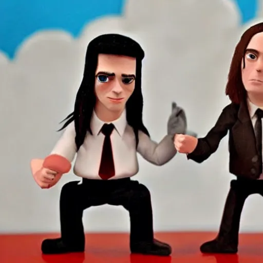 Prompt: Tommy Wiseau The Room in stop motion in the style of Laika