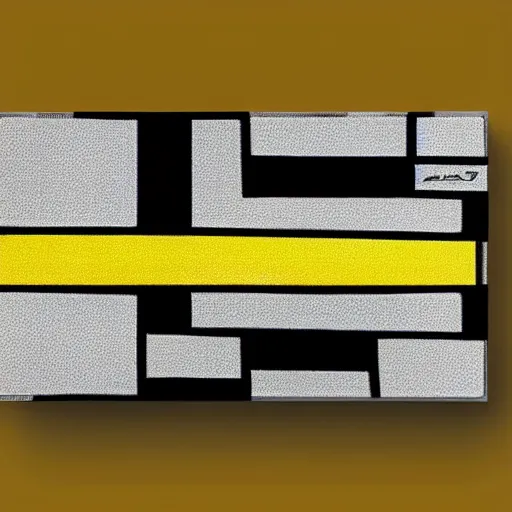 Image similar to a Cadillac , in the style of Piet Mondrian