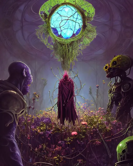 Image similar to the platonic ideal of flowers, rotting, insects and praying of cletus kasady carnage thanos davinci nazgul wild hunt doctor manhattan chtulu mandelbulb ponyo botw bioshock, d & d, fantasy, ego death, decay, dmt, psilocybin, concept art by randy vargas and greg rutkowski and ruan jia