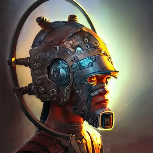 Image similar to cyberpunk viking helmet mask warrior goddess robot ninja fantasy, art gta 5 cover, official fanart behance hd artstation by jesper ejsing, by rhads, makoto shinkai and lois van baarle, ilya kuvshinov, ossdraws