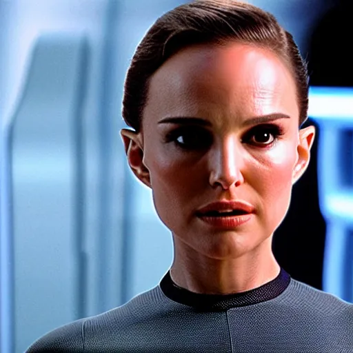 Prompt: Natalie Portman in Star Trek, (EOS 5DS R, ISO100, f/8, 1/125, 84mm, clear face, prime lense)