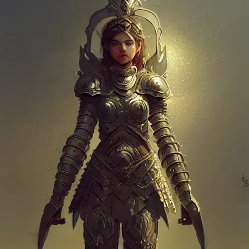 Prompt: female warrior, passion, bravery, intricate armour costumes, light and shadow effects, intricate, highly detailed, digital painting, art station, concept art, smooth, sharp focus, illustration, art by wlop or krenz cushart