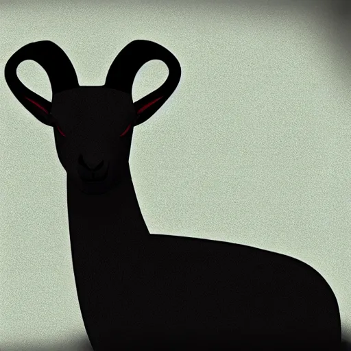 Image similar to an anthropomorphic black goat in among us, screenshot