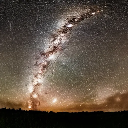 Prompt: the milky way inside a bottle of milk, a glass milk bottle filled with stars