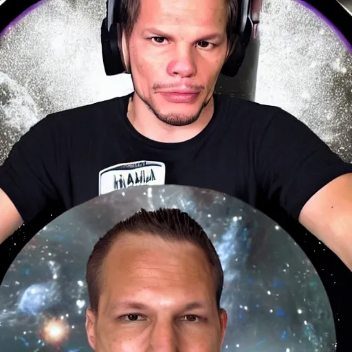 Image similar to Theo von in space