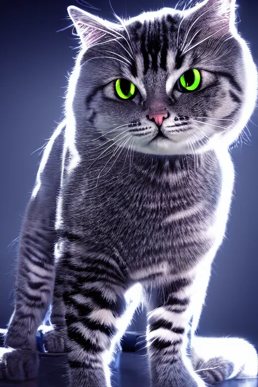 Image similar to realistic detailed photo of the mechanical robocat, symmetry, awesome exposition, very detailed, highly accurate, intricate, professional lighting diffracted lightrays, 8 k, sense of awe, science magazine cover