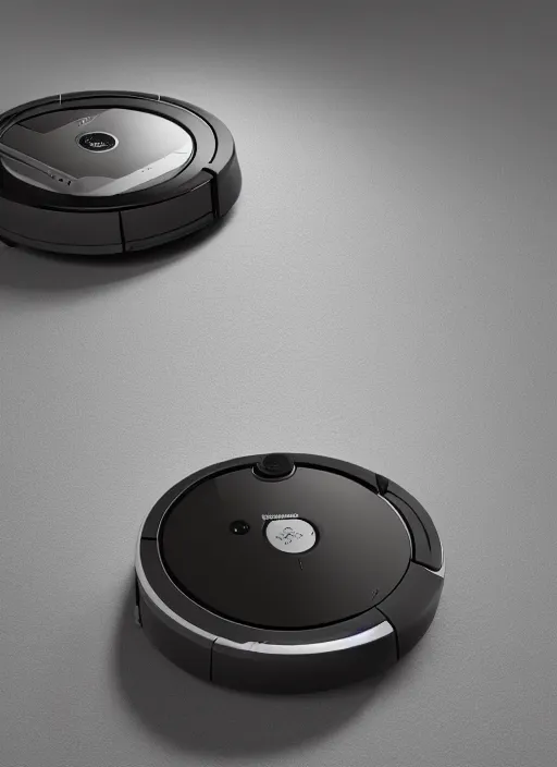 Image similar to A Roomba with a four robot spider legs, 3D Product, professional render, studio quality, octane render