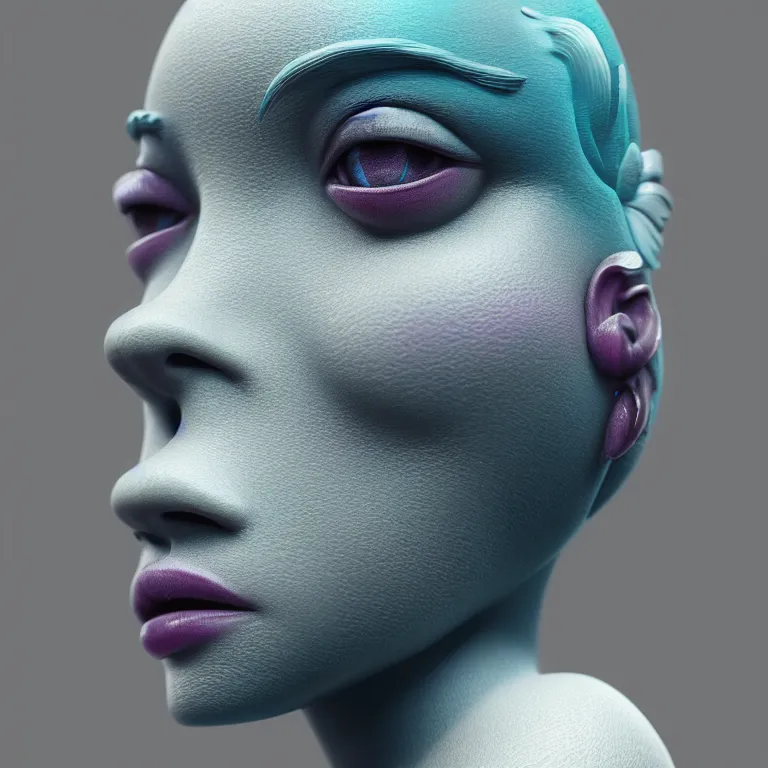 Image similar to goddess full painted acryllic sculpture close-up portrait. orchid bird betta fish, intricate artwork by Tooth Wu and wlop and beeple. octane render, trending on artstation, greg rutkowski very coherent symmetrical artwork. cinematic, hyper realism, high detail, octane render, 8k