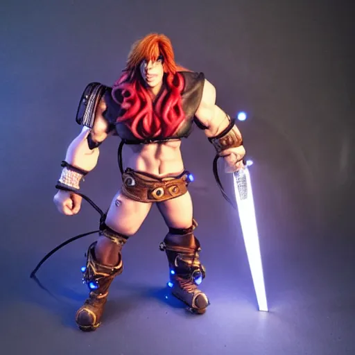 Image similar to a cybertronic simon belmont with whip with leds