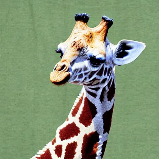 Image similar to giraffe dressed as elvis presley,