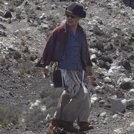 Image similar to johnny depp visiting the Teide in Tenerife