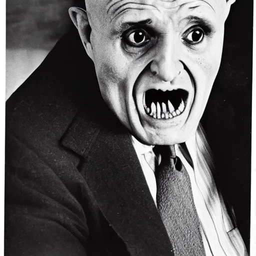 Image similar to vintage photo of Rudy Giuliani as Nosferatu