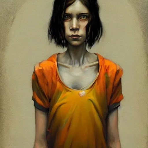 Prompt: girl by esao andrews, trending on artstation