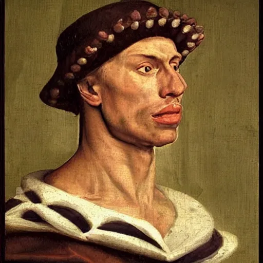 Image similar to A 16th century mannerism painting of Jerma985, portrait of Jerma985, grainy, realistic, very realistic, hyperrealistic, highly detailed, very detailed, extremely detailed, very neat, very epic, very cool, detailed, trending on artstation