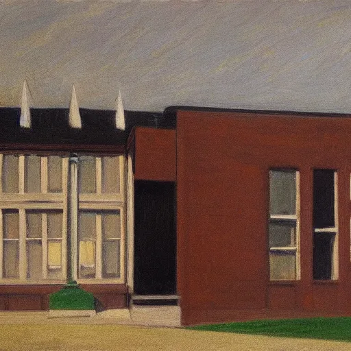 Image similar to getring f grade at school by hopper