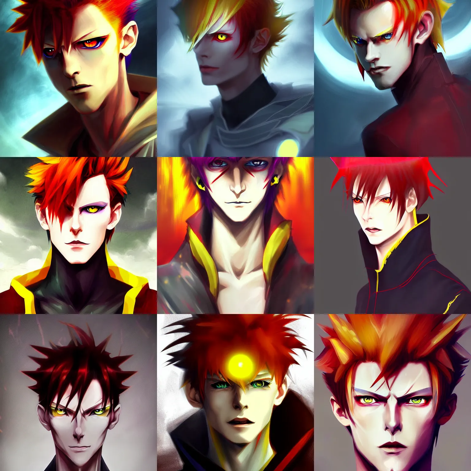 portrait of anime male 2 0 years old male evil sharp | Stable Diffusion |  OpenArt