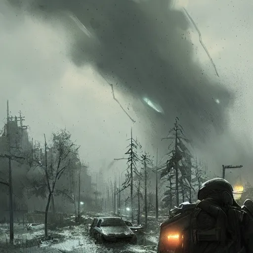 Prompt: Escape from Tarkov, horror Greg Rutkowski