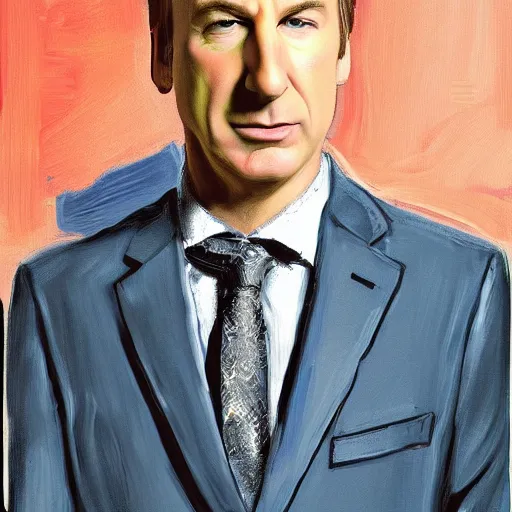 Image similar to bob odenkirk as saul goodman, painting by raphael