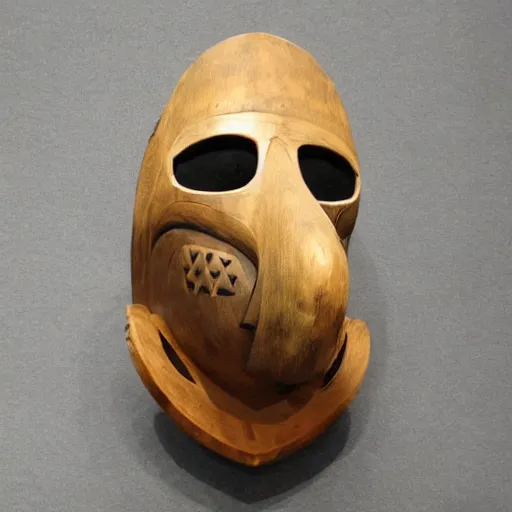 Image similar to wooden plague doctor mask