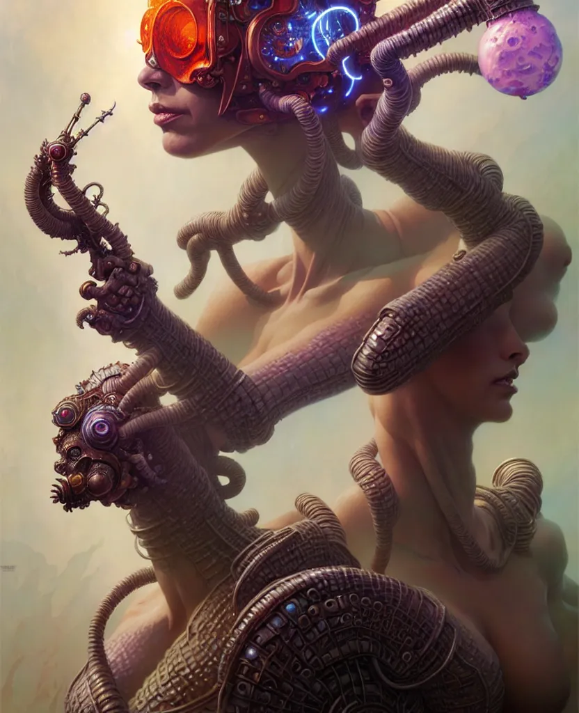 Image similar to beautiful aquaruis fantasy character portrait, ultra realistic, wide angle, intricate details, the fifth element artifacts, highly detailed by peter mohrbacher, hajime sorayama, wayne barlowe, boris vallejo, aaron horkey, gaston bussiere, craig mullins