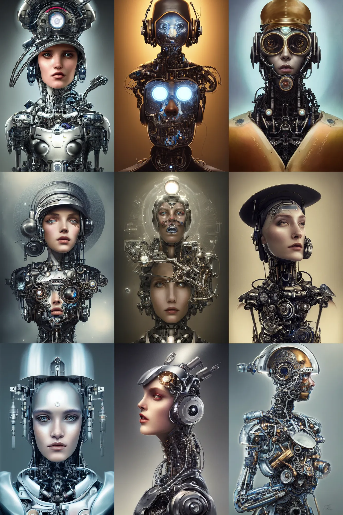 Prompt: a beautiful ultra detailed fine art portrait of a futuristic mechanical cybernetic cyborg wearing a graduation hat, by tom bagshaw and anna dittman, studio lighting, golden ratio composition, 3 5 mm lens, cybernetic scifi, deep depth of field, artstation, 8 k
