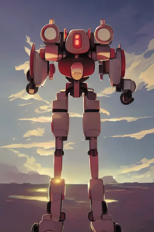 Image similar to metabots medabots medarotto medarot robot minimalist comics, behance hd by jesper ejsing, by rhads, makoto shinkai and lois van baarle, ilya kuvshinov, rossdraws global illumination ray tracing hdr radiating a glowing aura